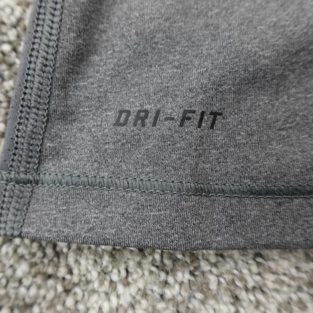 Nike Pro Shirt Womens M Gray Dri FIT Swoosh Athletic Tee Performance Workout Gym